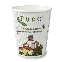 Puro Ripple Becher 12 oz 300ml 20 x 25 St&uuml;ck
